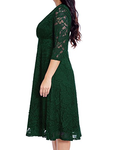 Women's Lace Plus Size Mother of the Bride Skater Dress Bridal Wedding Party Green 20W - Thumbnail 3