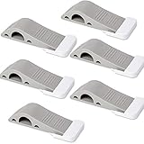 MC MIRACASE Rubber Door Stoppers | Premium Heavy Duty Door Stop | 6 Pack Gray Rubber Wedge