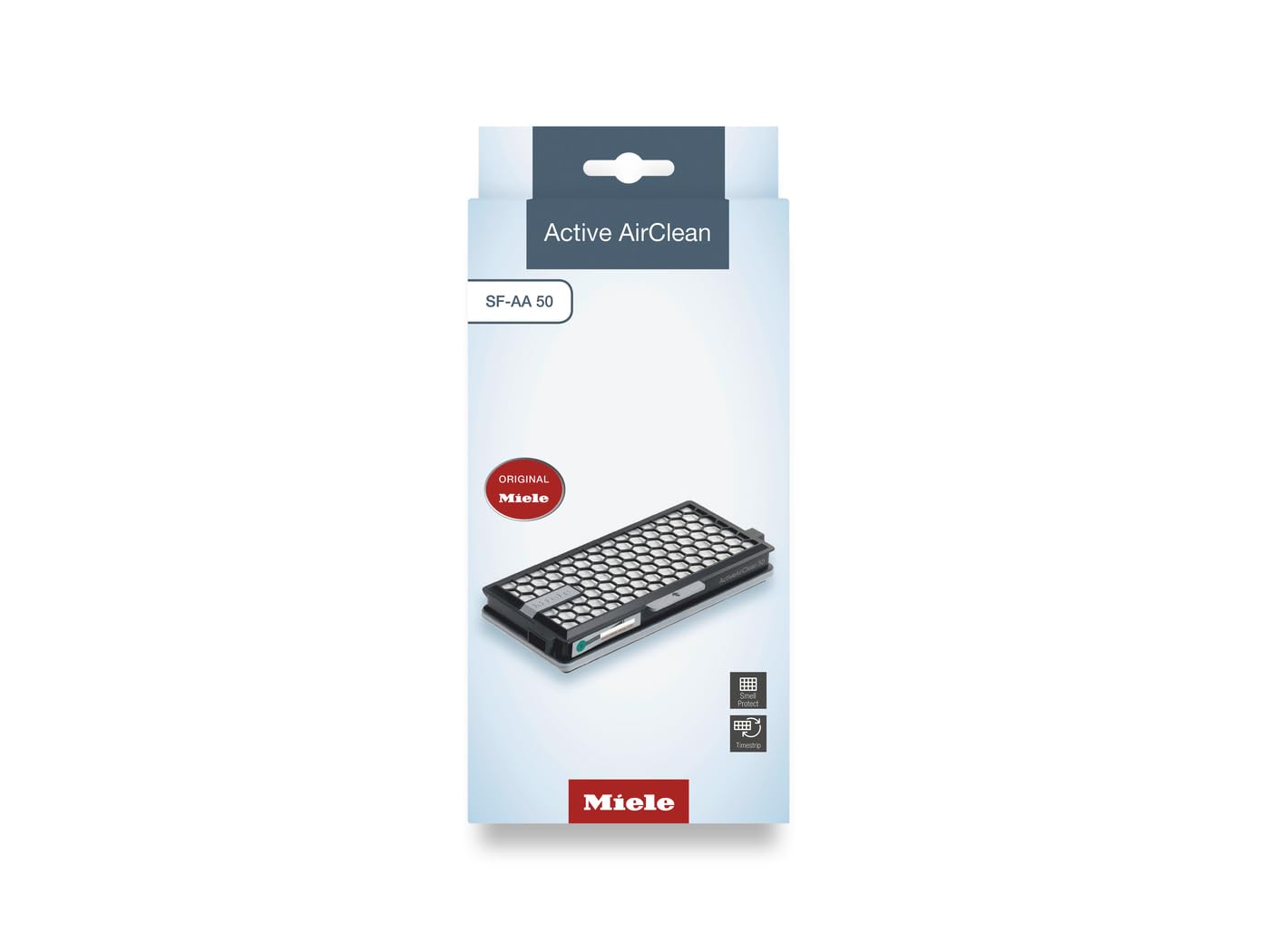 Miele 9616110 Active AirClean Filter with TimeStrip, to ensure Thorough Cleaning of Floors, Traps Dust and Helps to Filter Unpleasant Odours- Grey