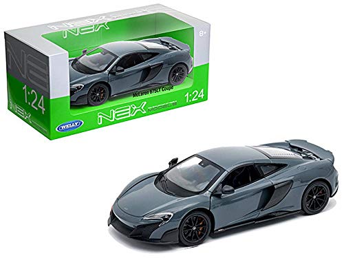 Welly McLaren 675LT Coupe, Grey 24089W-GRY - 1/24 Scale Diecast Model Toy Car