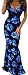 FISACE Women's Floral Off Shoulder Bodycon Maxi Dress for Evening (Small, Blue floral)