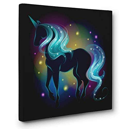 Rainbow Unicorn CANVAS Wall Art Home Décor Handmade