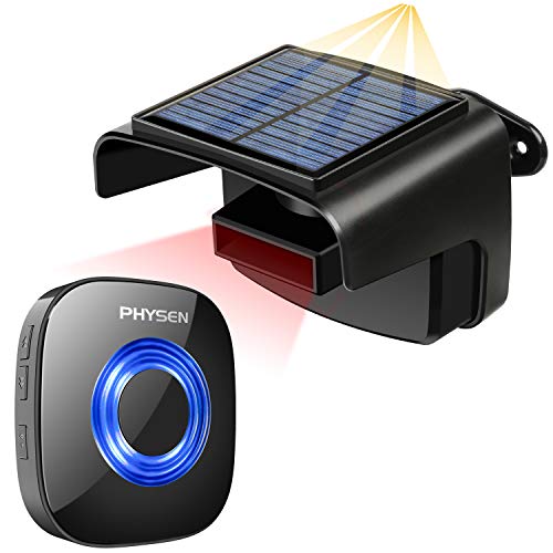 Solar Driveway Alarm Motion Detector Wireless PHYSEN Driveway Doorbell