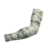 JIUSY 2 pcs - Camouflage Elastic Sports Compression Arm Sleeves Cool Sun Block UV Protection Tattoo Cover Arm Warmer for Bicycle Hunting Basketball Baseball Football