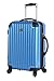 Lucas Outlander Carry On Hard Case 20 inch Expandable Rolling Suitcase With Spinner Wheels (20in, Blue)