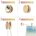 Hanging Photo Display Room Wall Decor - Sculptural Picture Frames Collage - 5 Strings with 30 Clips - 3M Self Adhesive Hooks - No Holes Drilling - 35 x 35 inch