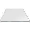 Dulles Glass 24" Square Glass Table Top - Tempered - 3/8" Thick - Pencil Polished Glass - Radius Corners