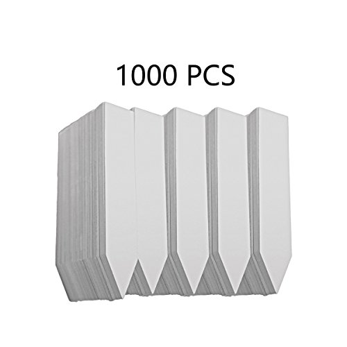 YIKUSH 1000 PCS PVC Plastic Plant Labels for Nursery Pots,4 inch,White
