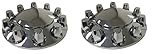 ONE SET of 2pcs Truck Front wheel Chrome ABS Axle HubCap Covers with 33mm Nut Covers for 10x285.75 hub