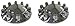 ONE SET of 2pcs Truck Front wheel Chrome ABS Axle HubCap Covers with 33mm Nut Covers for 10x285.75 hub