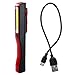 XY ZONE Rechargeable Work Light, 2in1 Mini Portable Pocket COB Flood Light, Inspection Lamp, Super Bright LED Flashlight Torch with Magnetic Clip and USB Charging Cable