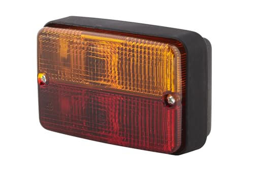 HELLA 2SD 997 131-051 Feu arrière - Illumination - 12V - Montage en saillie/vissé - Couleur du voyant: rouge/jaune - Fiche: Fiche schuko - gauche/droite - Quantité: 1