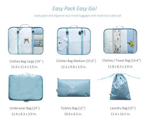 image for PACTIVE Luggage Organizer, Packing Cubes For Travel, Compression Cells