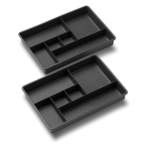 madesmart-Two-Piece-Drawer-Organizer-Granite-VALUE-COLLECTION-12-Compartments-Holds-Objects-with-a-Variety-of-Sizes-Easy-to-Clean
