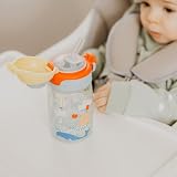 Nuby Super Straw Water Bottle No Spill 360ml 12oz Sunshine view 2