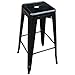AmeriHome Metal Bar Stool Set, 30-Inch, Black, Set of 4