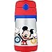 Thermos Vacuum Insulated Stainless Steel 10-Ounce Straw Bottle, Mickey Mouse Clubhouse