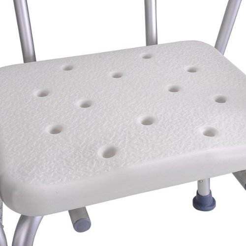 CHIMAERA 220-lb. Non-Slip Capacity Bath and Medical Shower Chair / Stool Support with Back and Arm Support - Thumbnail 4