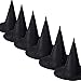 Start 6PCs Womens Black Witch Hat Costume Accessory For Party & Halloween & Carnivals