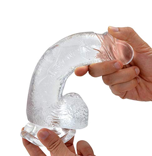 Clear 6.1inch Realistic Suction Cup Massagers Dominican Republic