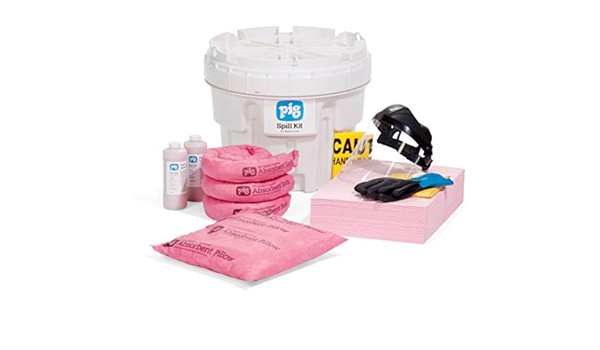 New Pig Kit352 63 Piece Battery Acid Spill Kit In 20 Gallon Overpack 13 Gallon Absorbency Industrial Spill Response Kits Amazon Com Industrial Scientific