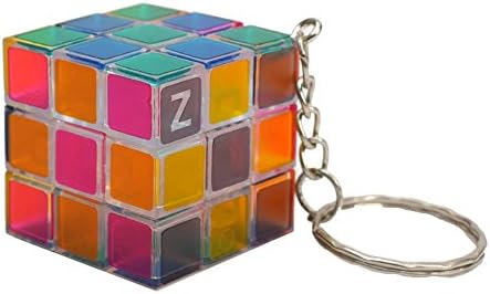 HJXDtech - Mini Cute 3x3 Magic Cube Pendant Cube Puzzle Fashion Key Ring & Bag Pendant Ornament (Transparent)
