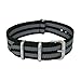 Archer Watch Straps | Nylon NATO Straps | Choice of Color and Size (Black/Gray, 22mm)