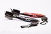 Two Pack Golf Brush and Groove Cleaner, 2 Colors (Red/Black & Grey/Black), 2 Ft Retractable Zip-Line Aluminum Carabiner