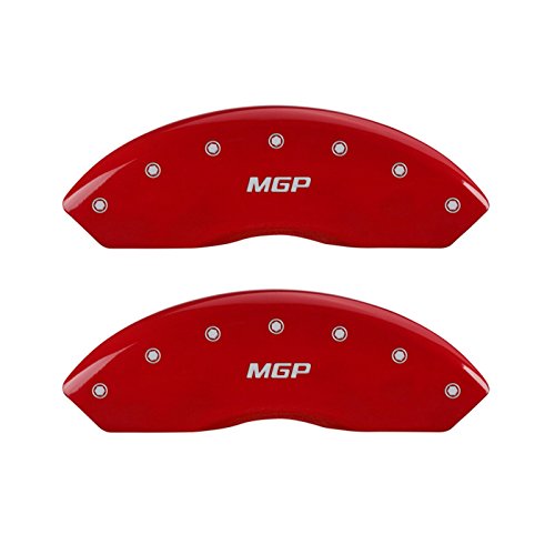 MGP Caliper Covers 15169SMGPRD 'MGP' Engraved Caliper Cover with Red Powder Coat Finish and Silver Characters, (Set of 4) (Certified Refurbished)