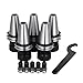 OrangeA 5 PCS Collet Set CAT40 ER32 Collet Chuck with Pull Stud Spanner Wrench Collet Chuck for CNC Engraving Machine & Milling Lathe Tool (CAT40 ER32 with Pull Stud Spanner Wrench)