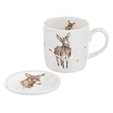 Wrendale by Royal Worcester Mug and Coasters Gentle
