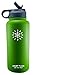 Smart Flask Straw Lid for Wide Mouth Vacuum Flasks and Bottles, Handy Finger Loop for Effortless Carrying and Easy Flip tip for comfortable sipping, two straws and straw brushes