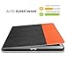 MoKo Case Fit iPad Pro 10.5 2017 - Premium Light Weight Stand Folio Shock Proof Cover Protector Fit Apple iPad Pro 10.5 Inch 2017 Released, Dark Gray & Orange (with Auto Wake/Sleep)