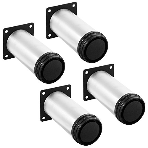 GenLed Metal Furniture Legs Kitchen Adjustable Feet Round Furniture Legs- 2" (8pcs)