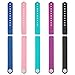 LETSCOM Replacement Straps for ID115HR or ID115, 5 Pack(Black+Blue+Pink+Green+Purple)