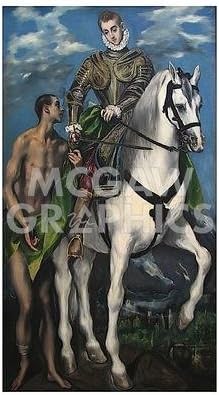 Saint Martin and the Begger 1597-99 - Poster by El Greco (11 x 14)