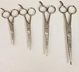 4 Pairs Ice Tempered Stainless Steel Styling Hair Cutting Scissors Barber Trimming Shears 4.5