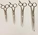 4 Pairs Ice Tempered Stainless Steel Styling Hair Cutting Scissors Barber Trimming Shears 4.5" 5.5" 6.5" 7.5"