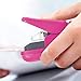 Plus Paper Clinch Compact Staple-Free Stapler, Heavy Duty, Pink