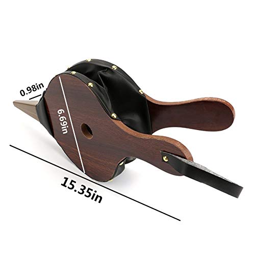 OSOPOLA Fireplace Bellows/Fire Bellow - Wood Hand Air Leather Bellow Cooking Fan - Fire Tools for Outdoor Camping/BBQ Grill/Chimney/Fires Pit 15" x 6.7"