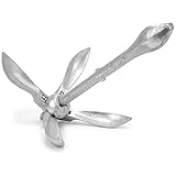 Galvanized Folding Grapnel Boat Anchors - Choose the Best Weight for Your Watercraft, Up to 17.5 lbs. by Crown Sporting Goods