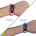 Beeasy Fitness Tracker Waterproof with Heart Rate Monitor Smart Bracelet Pedometer Exercise Walking Step Counter Wristband for iOS and Android Phone with Blue \ Pink \ Black Band
