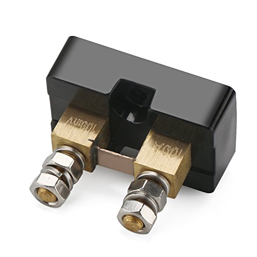 DROK Anti-Rust Metal Electric Current Shunt Resistors, 100A 100mV Copper DC Shunt Resistance Resistor Kit for Ammeter Amp Current Tester Gauge