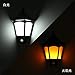 Solar Wall Light Outdoor, Greenclick Solar Wall Lantern PIR Motion Sensor Waterproof Solar Flame Lights for Pathway Patio Garden Yard Porch Stairways 2PCS