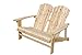 LOKATSE HOME Wooden Double Adirondack Chair Loveseat, Natural