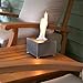 Ivation Vent-Less Mini Tabletop Fireplace – Stainless Steel Portable Bio Ethanol Fireplace for Indoor & Outdoor Use – Includes Decorative Fireplace, Fuel Canister & Flame Snuffer (Stainless Steel)