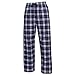 Boxercraft Plaid 100% Cotton Flannel Pant F20, Navy/Silver-Youth Medium…
