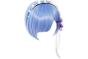 COSPLAZA Cosplay Wigs Fashion Short Blue Anime Hair Fancy Female Party Wig