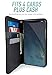 Smartish iPhone X/XS Wallet Case - Keeper of The Things - Folio Wallet Synthetic Leather Portfolio Flip Credit Card Cover with Kickstand (Silk) - Black Tie Affair