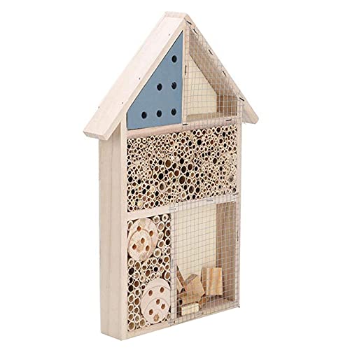 papyrifer Wooden Hotel Bee House Wood Bug Room Hotel Shelter Garden Decoration Nests Box for Ladybugs Lacewings Butterfly